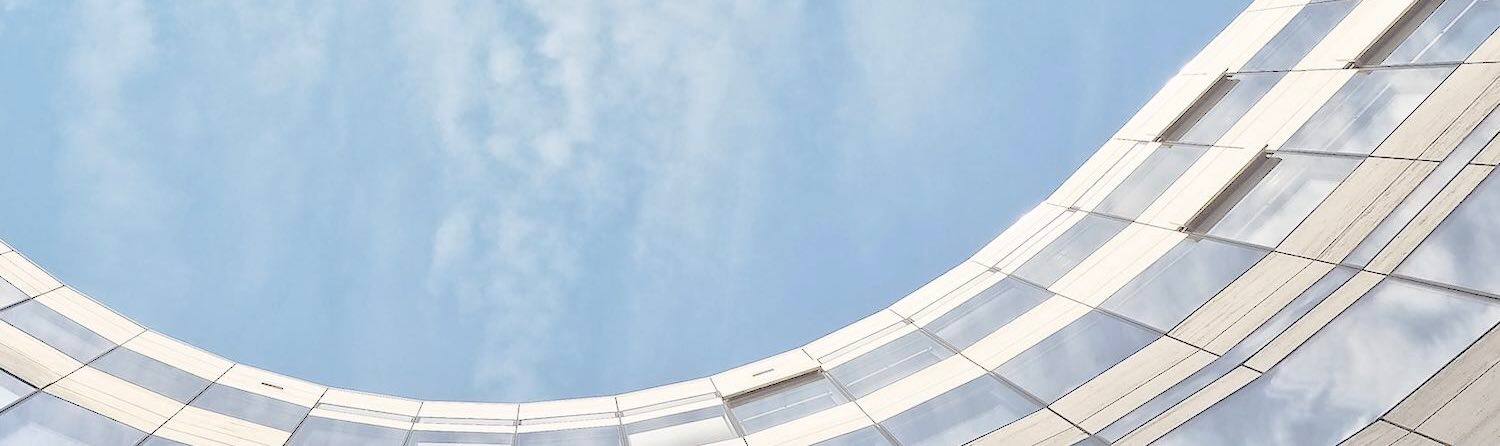 Frog's-eye-view of a building